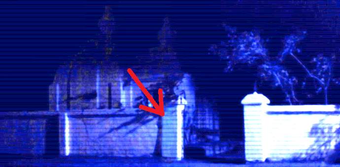 The police surveillance camera shot a ghost