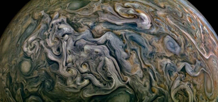 A beautiful shot depicting the chaos and wonder of Jupiter 