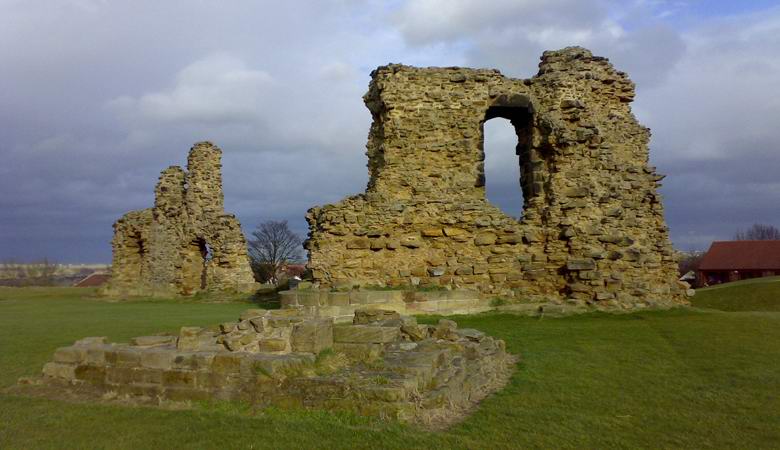 The ghost hound was photographed near the ruins of a medieval castle