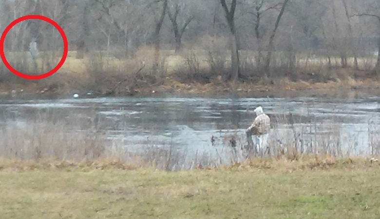 The ghost of a pale lady photographed near the river