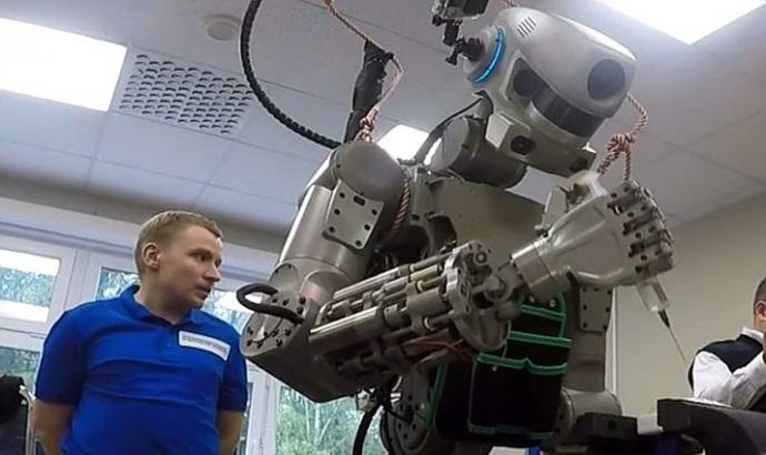 Russian scientists have introduced a humanoid space robot