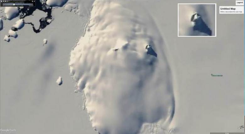 Using the Google Earth application in Antarctica, they found another man-made pyramid