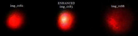 A strange red object is observed in the sky at dawn, in the western part of the sky