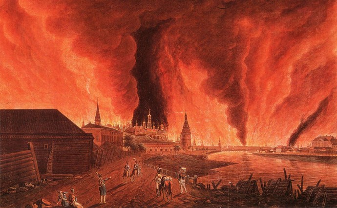 A strange fire in Moscow in 1812, very similar to a nuclear attack