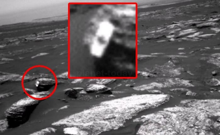 A strange object with a maple leaf lies on the surface of Mars?