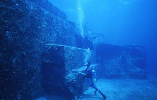 Atlantis at the bottom of the ocean
