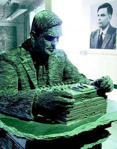 Monument to Alan Turing in Bletchley Park