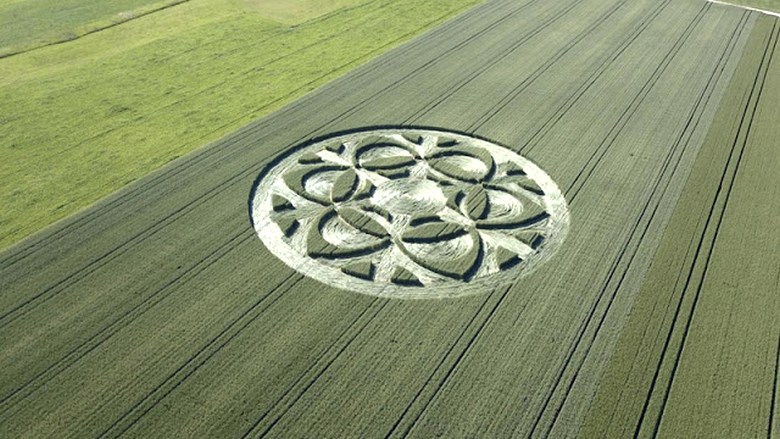 Now a mysterious drawing on a grain field has appeared in Switzerland