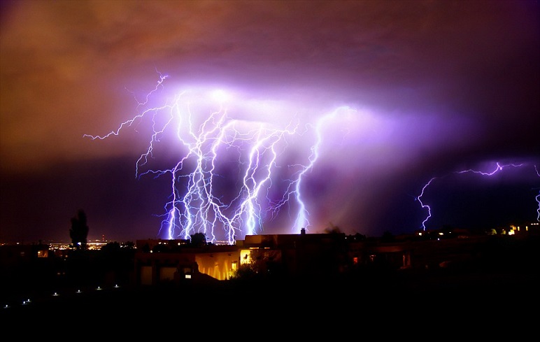 An amazing celestial object captured on video during a thunderstorm