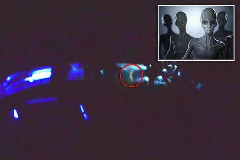 Ufologists captured on an alien video in a spaceship