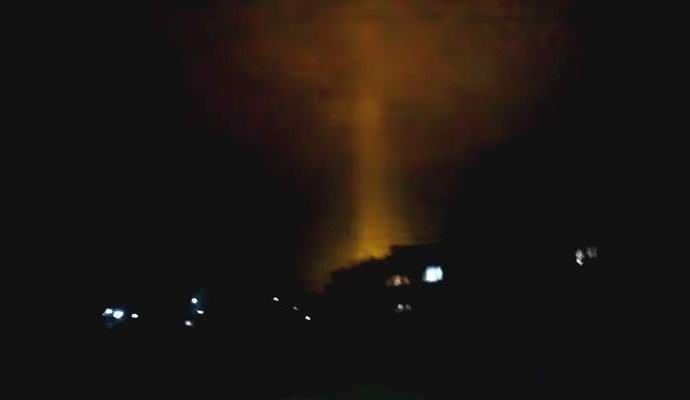 A mysterious sky ray appeared in Bashkiria