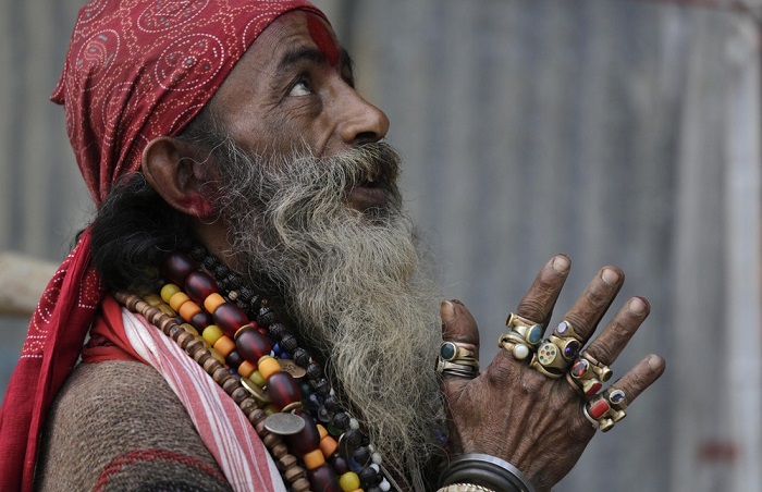 In India, during the funeral revived