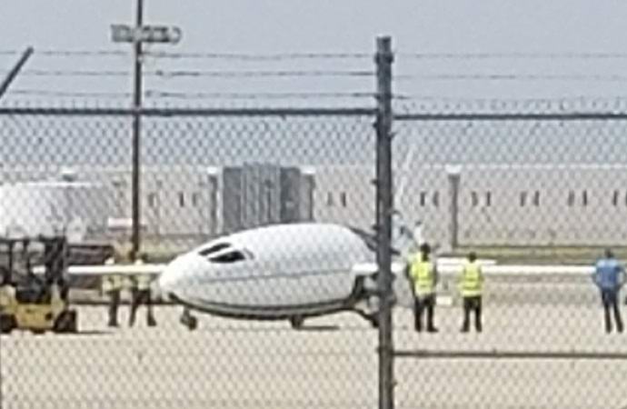 At the California airport photographed a plane of the future?