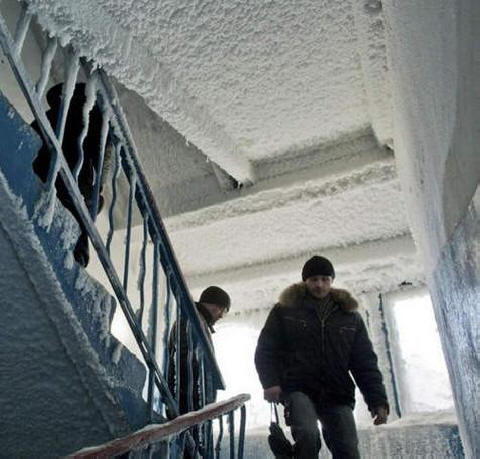 In Kazakhstan, minus 59 degrees, at home, like in a freezer