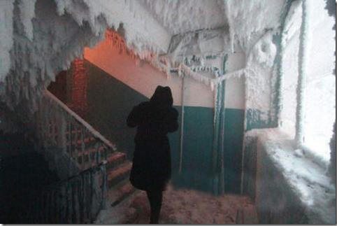 In Kazakhstan, minus 59 degrees, at home, like in a freezer