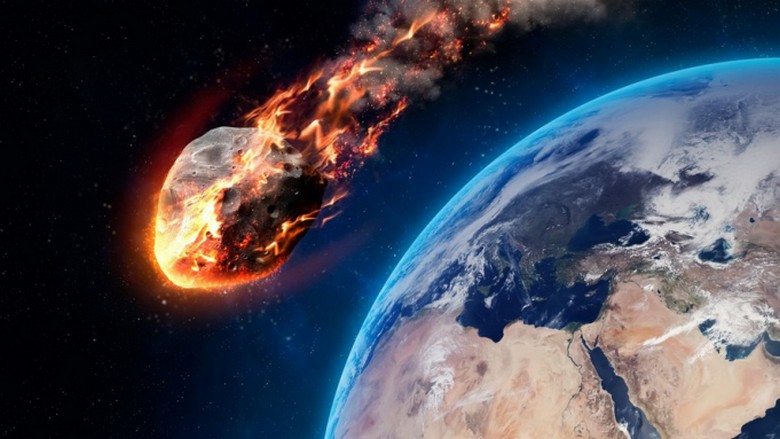 An asteroid discovered in space trying to self-destruct