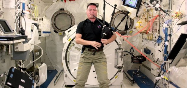 They played the bagpipe for the first time in space