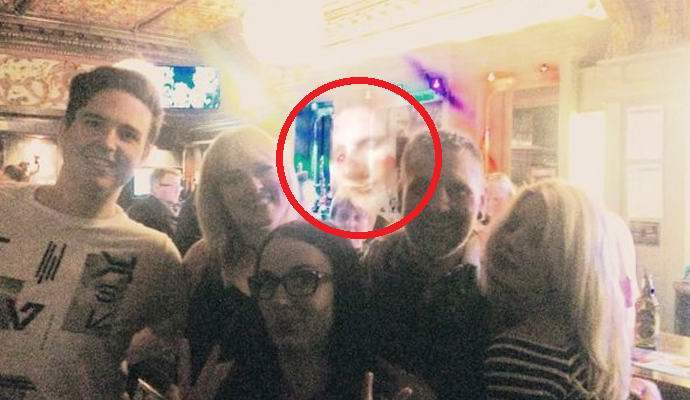 A ghostly face was photographed in a Liverpool pub