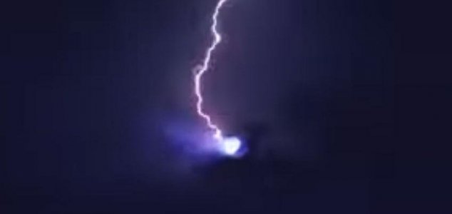 In the sky over Austria lightning hit a UFO