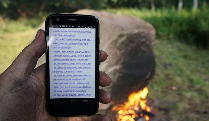 In the German forest, a fireplace stone gives out Wi-Fi