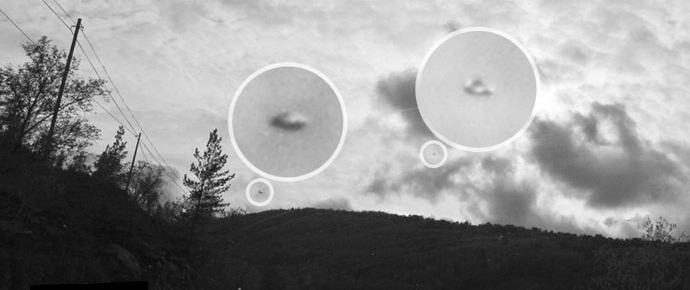 In Norway, two flying saucers were taken off at once