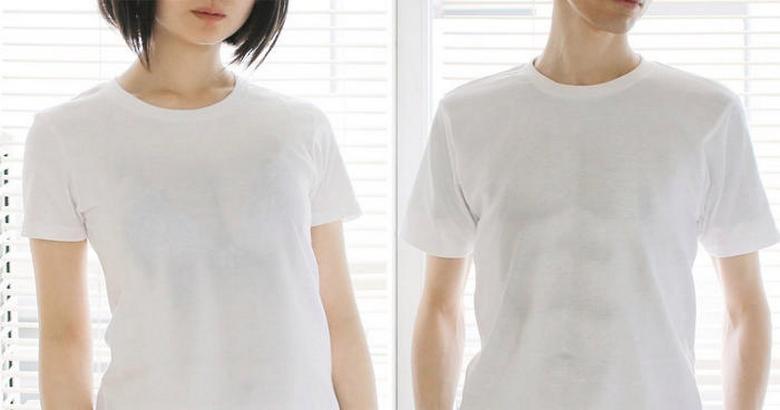 In Japan, they invented a T-shirt that creates the illusion of a beautiful physique.