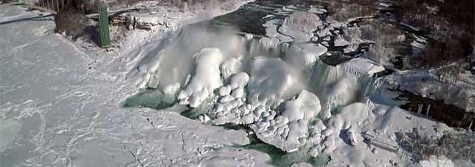 The greatest waterfall in the world turns into ice!