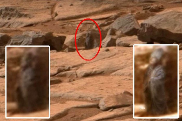 A virtual archaeologist discovered a statue on Mars