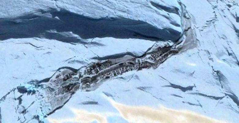 The mysterious structure was beneath the melting ice of Antarctica