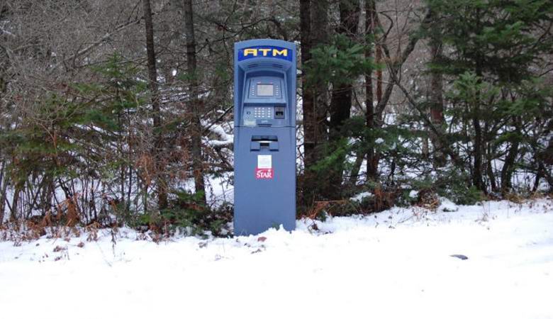 A mysterious ATM appeared in the middle of the American forest