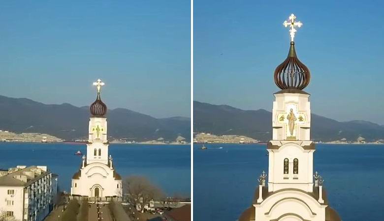 A mysterious phenomenon captured over the Novorossiysk temple