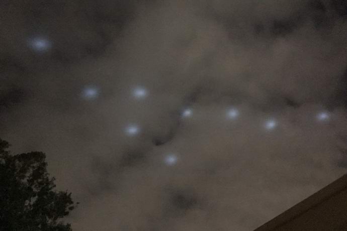 Captured an amazing string of UFOs