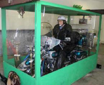 An avid biker has not gotten off his beloved motorcycle even after death.