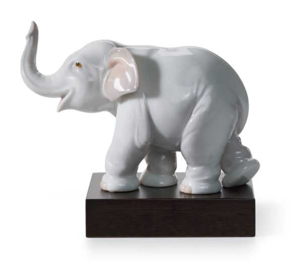 Raised Trunk Elephant Mascot 