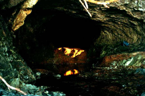 The gold digger found a cave with an artificial tunnel and went missing